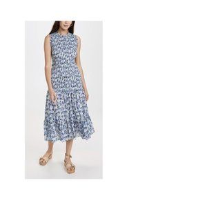 Veronica Beard Verena Floral Smock Cotton Dress